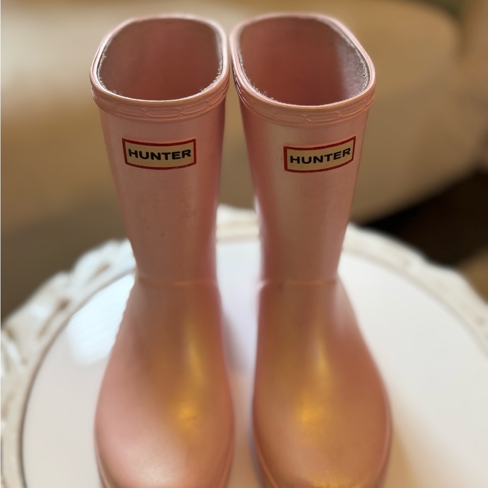 Hunter Blush Pink Waterproof Boots